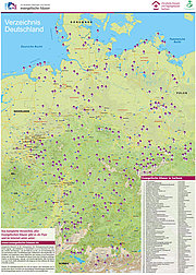 Landkarte / Übersicht über evangelische Häuser