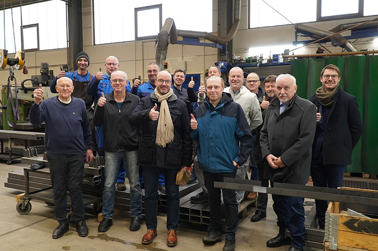 EVLKS - interessiert: Landesbischof besuchte Metallbau Walter Mller GmbH  in Aue