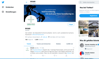 Screenshot des Twitter-Profils der Evangelisch-Lutherischen Landeskirche Sachsens